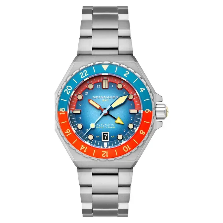 Spinnaker Dumas GMT Automatic Watch with Red Blue Dial #SP-5119-77