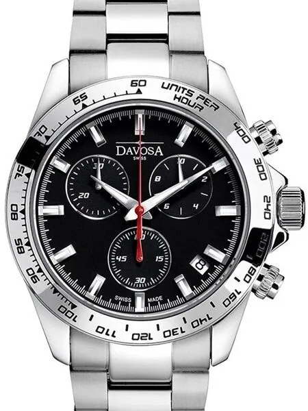 Davosa Speedline Quartz Chronograph Watch with 30 Minute Stopwatch #16347055