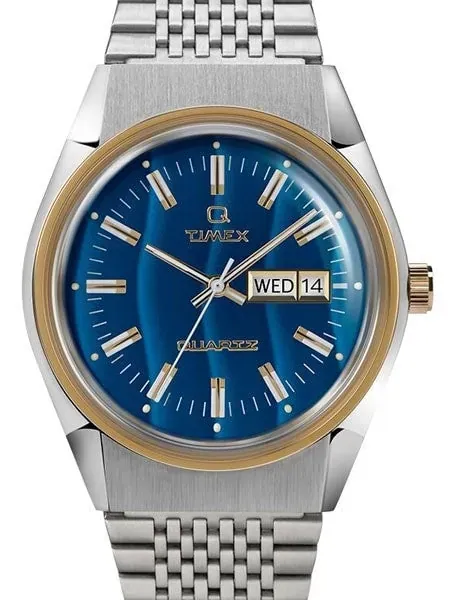 Q Timex Reissue of the Falcon Eye 38mm Stainless Steel Bracelet Watch #TW2T80800ZV