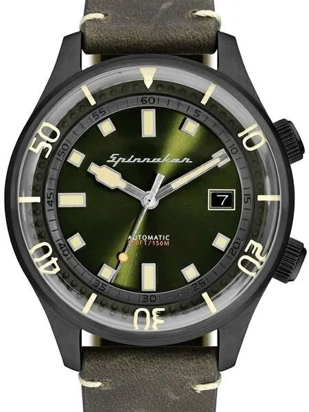 Spinnaker Bradner 42m Vintage-Style Automatic Sport Watch with a Luminous Bezel #SP-5057-04
