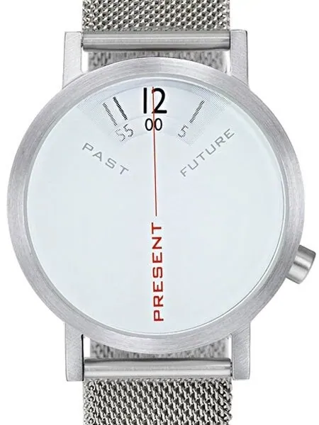 Projects 40mm Past, Present and Future Quartz Watch with Mesh Band  #7214GM-40