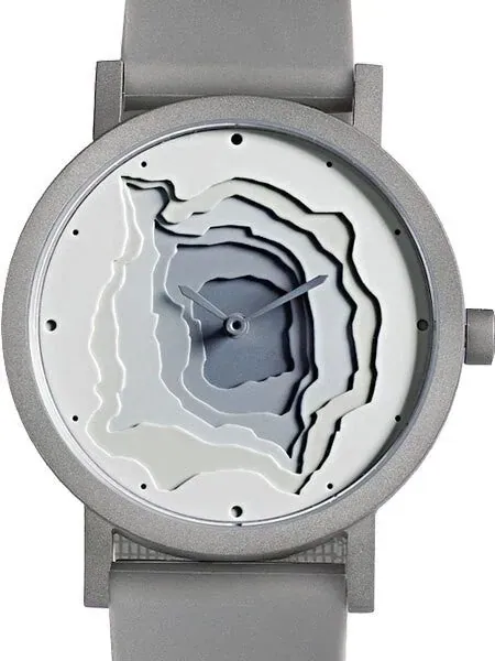 Projects 40mm Terratime Quartz Watch with Grey Rubber Strap #7300