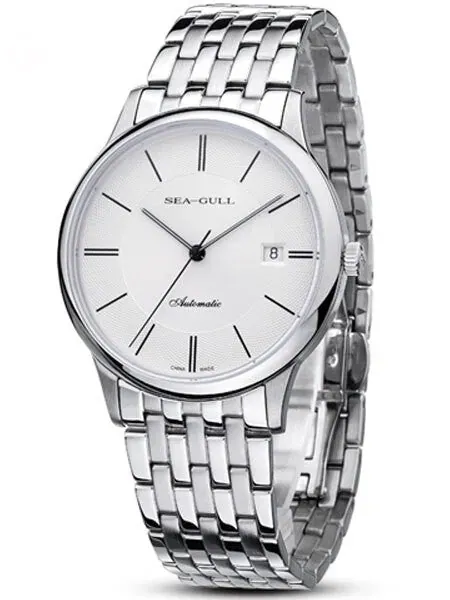 Sea-Gull 39mm Automatic Dress Watch with Bracelet and Sapphire Crystal #816.364