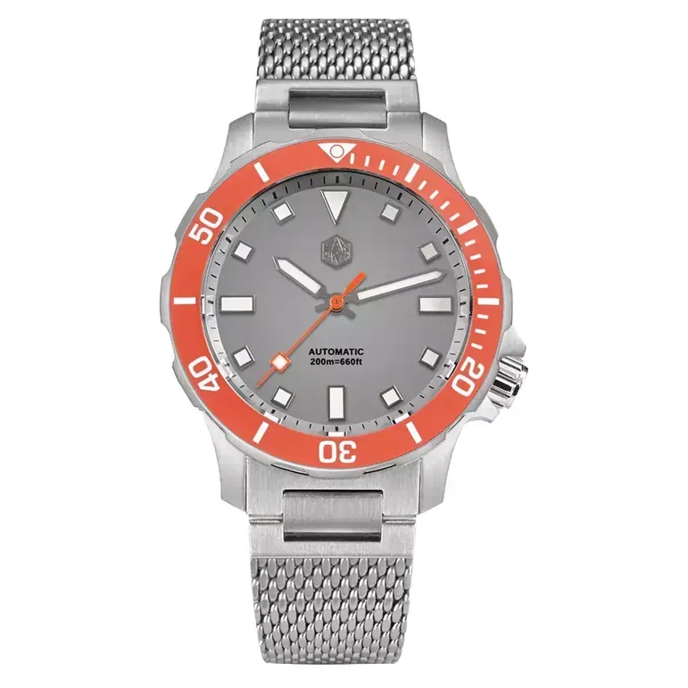 San Martin 39.5mm Automatic Dive Watch with Grey Dial #SN085-A