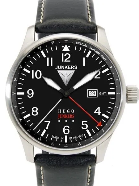 Scratch and Dent - Junkers 150 Years Hugo Junkers Anniversary 40mm GMT Watch #6644-2-SND-1