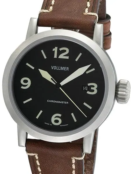 Vollmer V3 44mm Magneto Swiss COSC Certified Chronometer on a Hirsch Liberty Strap