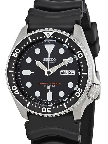 Scratch and Dent - Seiko Automatic Dive Watch with Offset Crown and Rubber Dive Strap #SKX007J 13