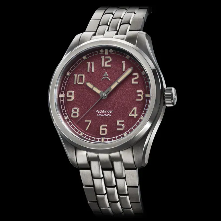 Axios Pathfinder 200M Everyday Watch with Crimson Dial #AX-PTH-01