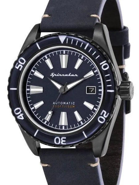 Spinnaker Fleuss Automatic Vintage Style Sports Watch with 43mm PVD Case #SP-5056-03