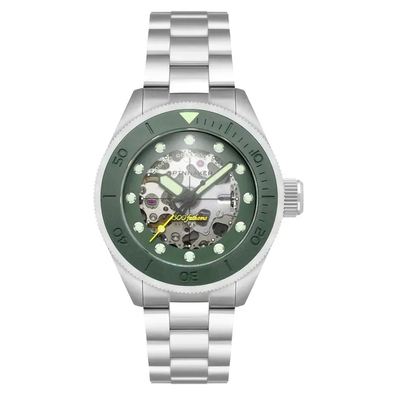 Spinaker Piccard Skeleton Automatic Dive with Mist Green Dial #SP-5135-22