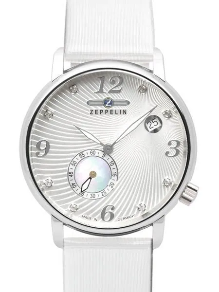 Graf Zeppelin Luna Swiss Quartz Watch with Swarovski Crystals and MOP Insert #7631-1