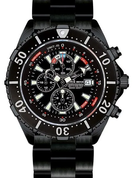 Chris Benz 300 Meter, Professional Depthmeter Dive Watch, Black Edition #CB-C300-LE