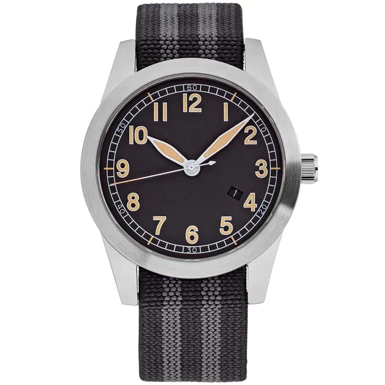 Islander USA Assembled Ameriquartz Field Watch with 40mm Stainless Steel Case and AR Sapphire Crystal #ISL-77