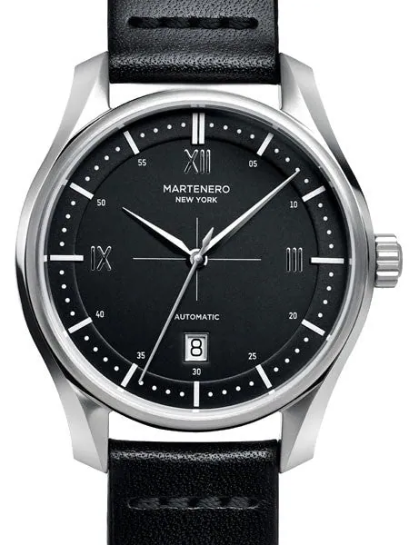 Martenero Marquis Automatic Dress Watch with Black Dial, Sapphire Crystal #MQS003