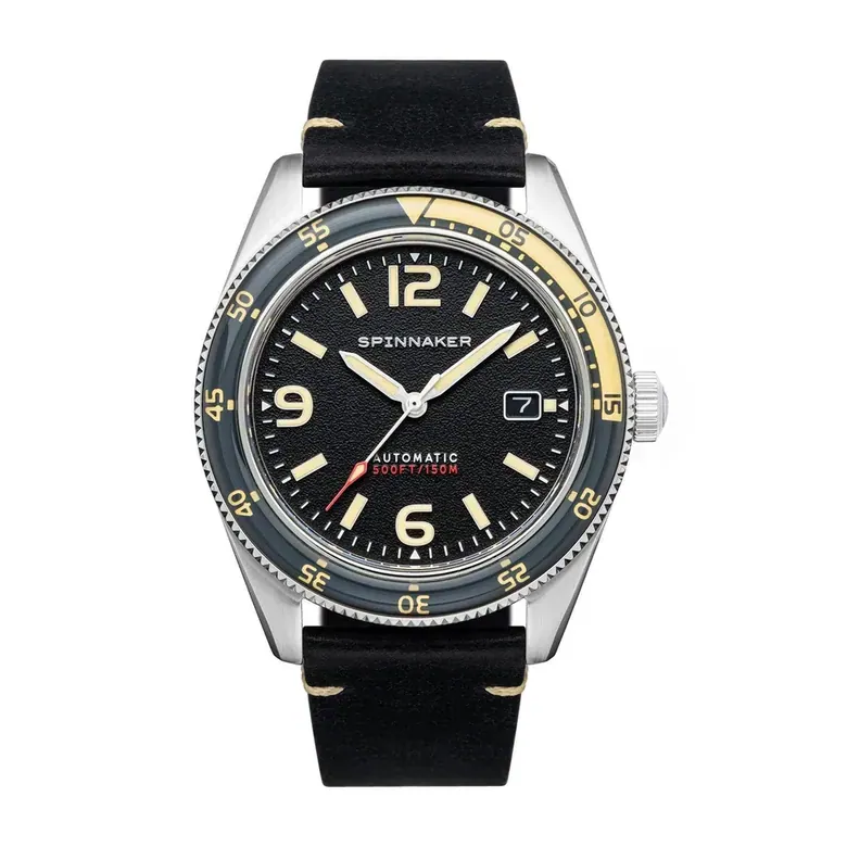 Spinnaker Fleuss Sand Grey Automatic Vintage Style Sports Watch - 43mm Case #SP-5055-0B