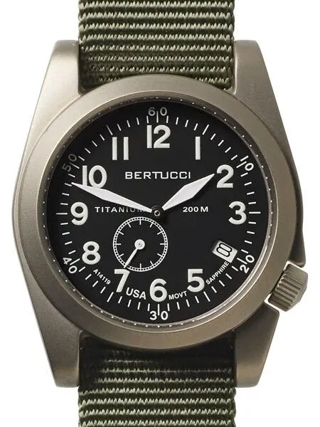 Bertucci  A-11T Americana Titanium Watch with Defender Drab Nylon Strap #13334