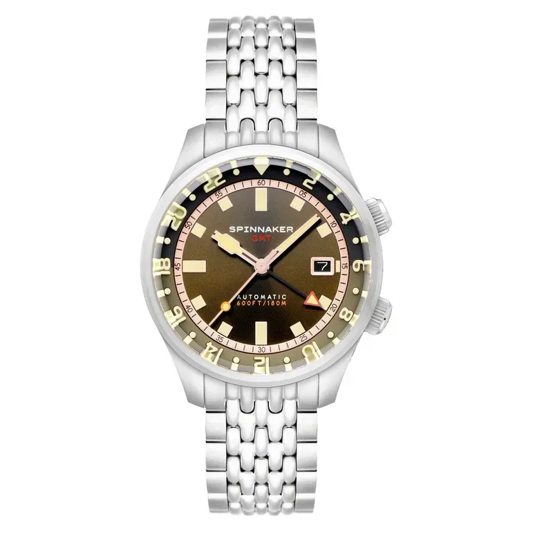 Spinnaker Bradner GMT Automatic Watch with Abbott Brown Dial #SP-5121-22