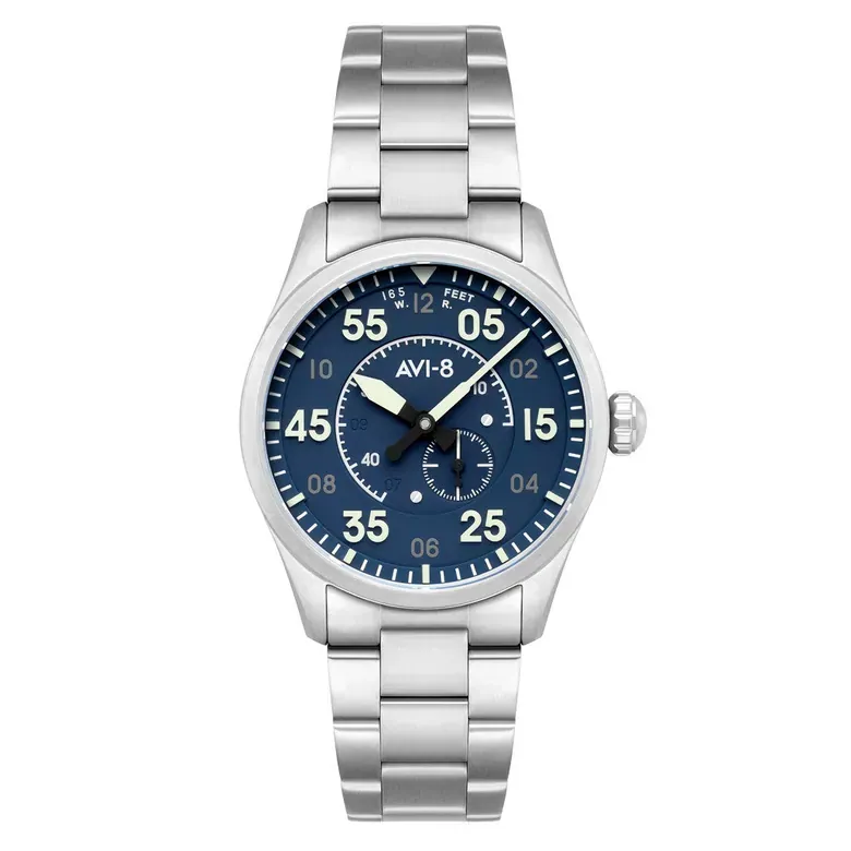 AVI-8 Spitfire Type 300 Automatic with Sky Gauge Blue Dial #AV-4147-11