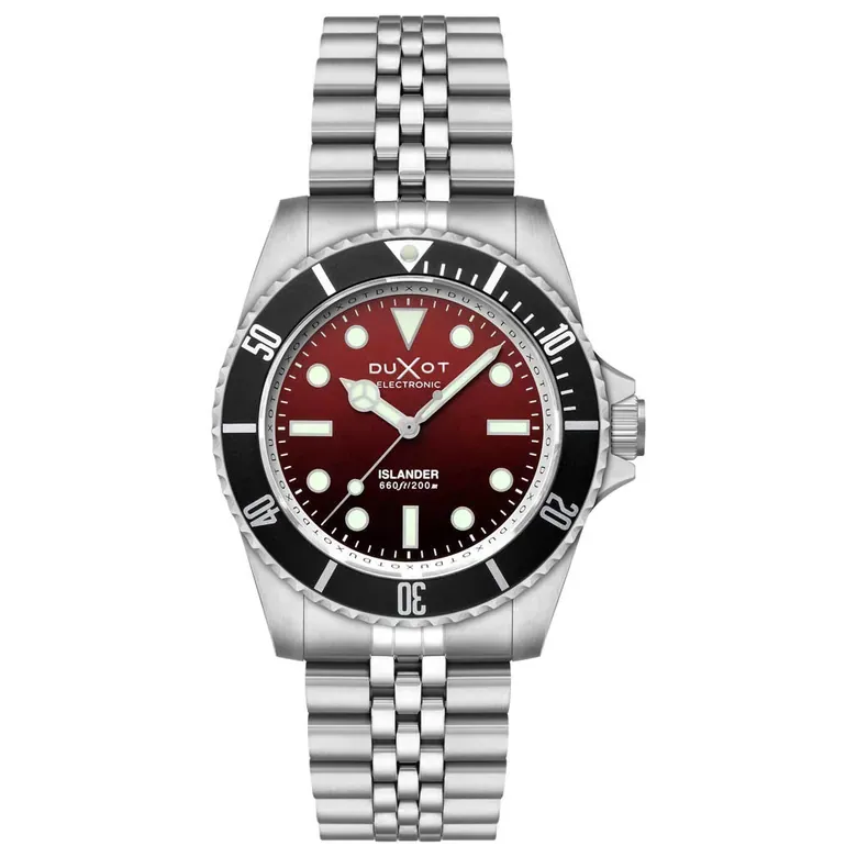 Duxot x Islander Atlantica Electronic Dive Watch with Degrading Red Dial #DX-2070-LIW33