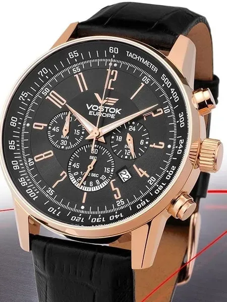 Vostok-Europe Gaz-Limo Quartz Chronograph with 24-Hour Sub-Dial 5619133