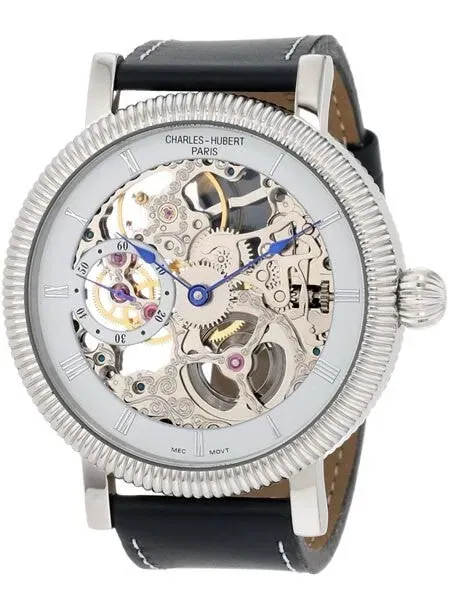 Charles Hubert Premium Collection Skeleton Mechanical Hand Wind Watch #3737-W