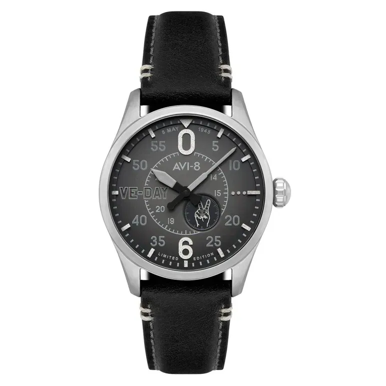 AVI-8 Spitfire Type 300 VE-Day 80th LE Valour Midnight Watch #AV-4073-01