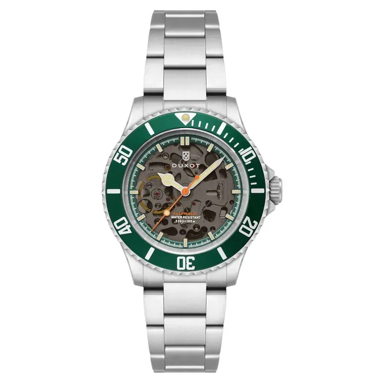 Duxot Atlantica Skeleton Automatic Green #DX-2067-33