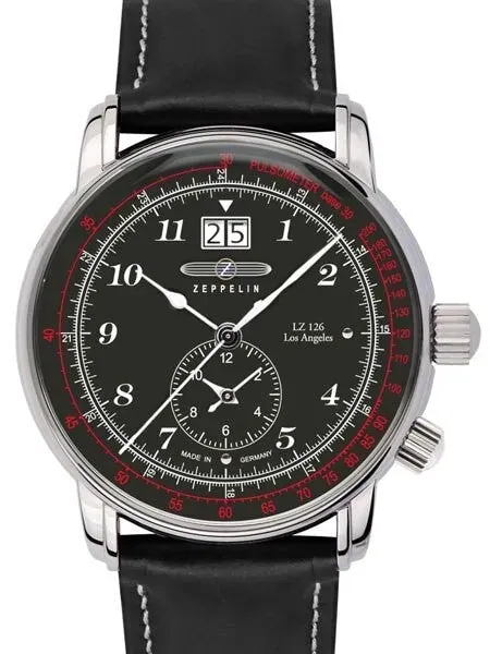 Graf Zeppelin Dual Time, Big Date Watch with Pulsometer Scale #8644-2