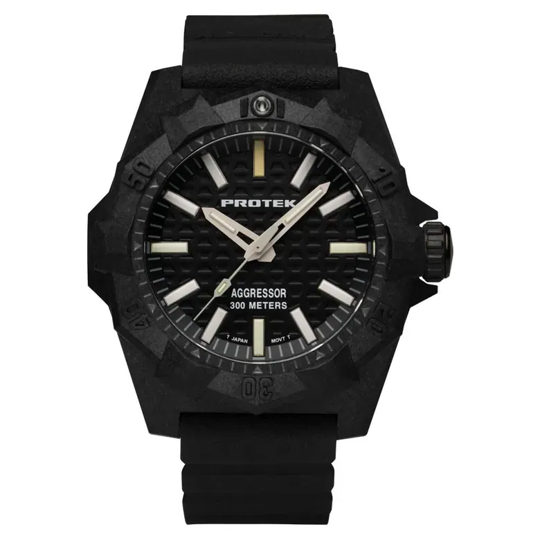 ProTek Aggressor Carbon 4000 Series with Black Dial #PT4001