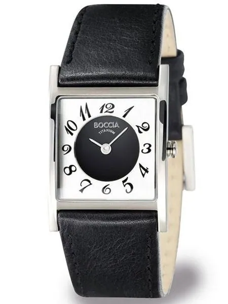 Boccia Ladies Quartz Watch with Titanium Case and Leather Band #3163-01