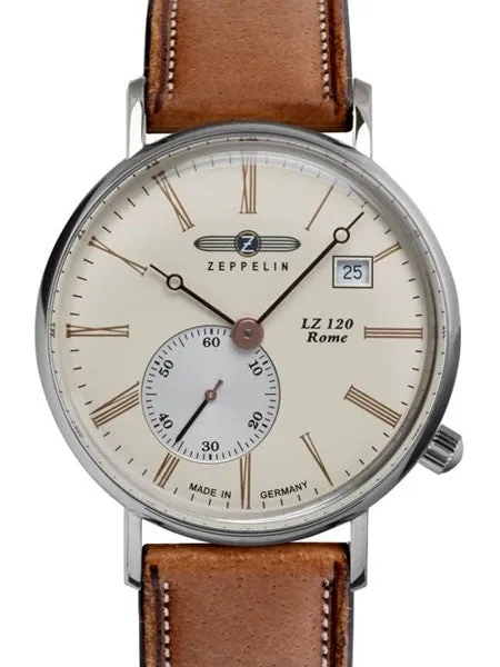 Graf Zeppelin 36mm LZ120 Rome Series Swiss Quartz Dress Watch #7135-5