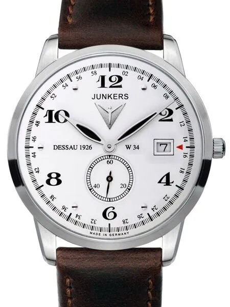 Junkers Dessau 1926 Flatline Ulta-Thin Quartz Dress Watch #6334-1