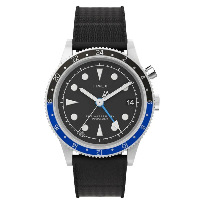 Timex Waterbury Traditional GMT 39mm Synthetic Rubber Strap #TW2W22600