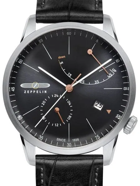 Graf Zeppelin LZ129 Flatline Automatic Watch with Power Reserve #7366-2