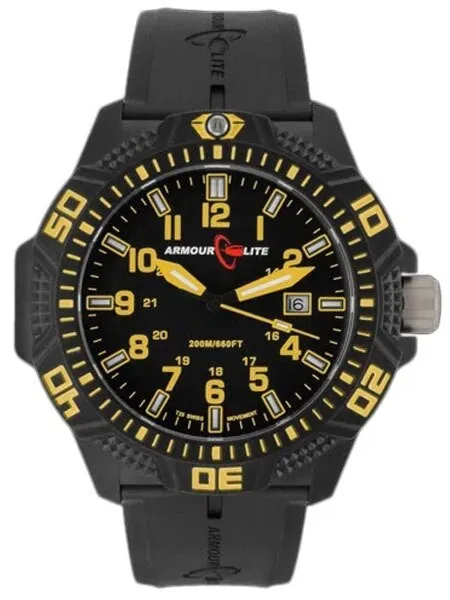 Armourlite Caliber Series Black Dial Watch with Tritium Illumination and Sapphire Crystal #AL614