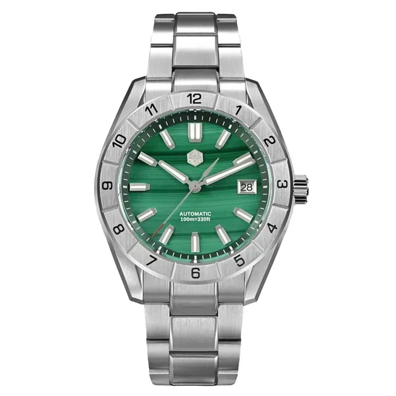 San Martin Automatic Dive Watch with Malachite Dial #SN0130-A