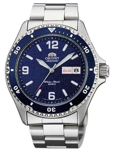 Scratch and Dent - Orient Mako II Blue Dial Automatic Dive Watch with SS Bracelet #AA02002D 6
