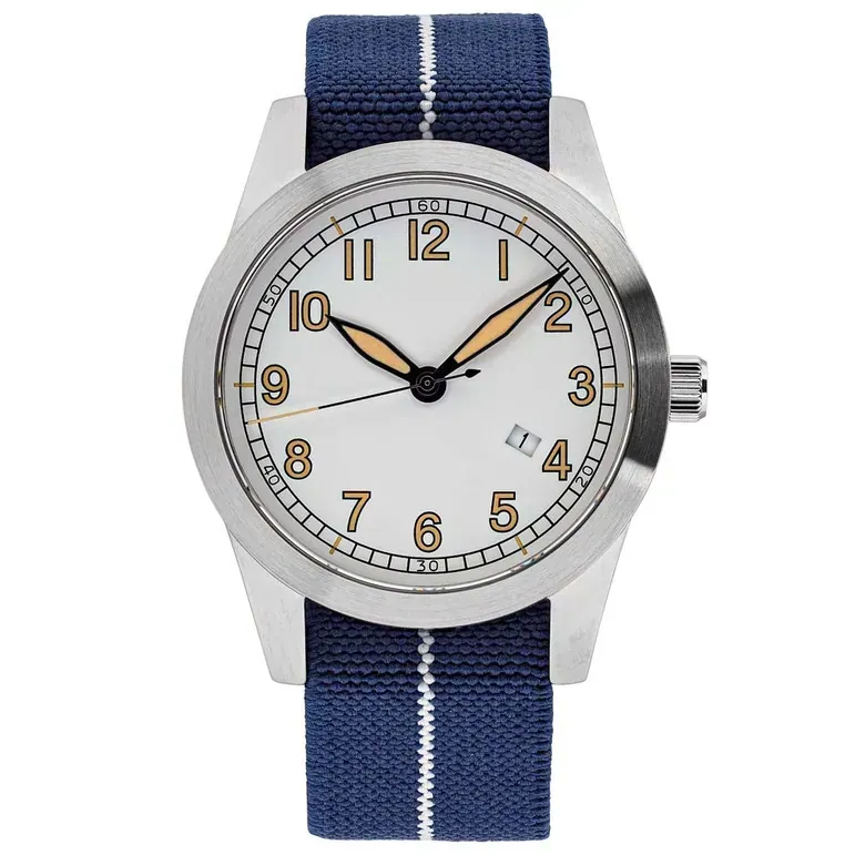Islander USA Assembled Ameriquartz Field Watch with 40mm Stainless Steel Case and AR Sapphire Crystal #ISL-75