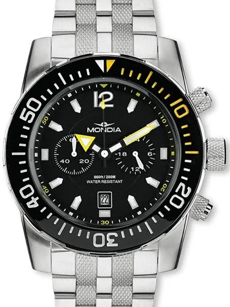 Mondia Wave Swiss Quartz Chronograph Dive Watch with a Ceramic Bezel #1-691-3