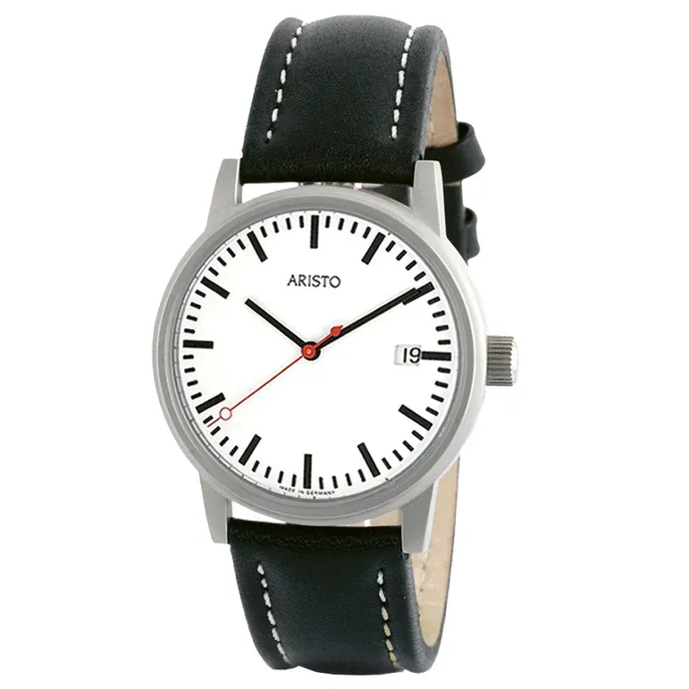 Aristo 39mm Bauhaus Railroad Watch #3H195