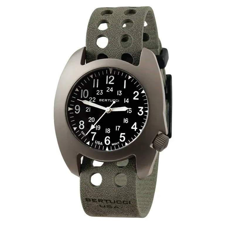 Bertucci D-3T Retroform Epic Field Watch with Black Dial and Tridura Strap #17022