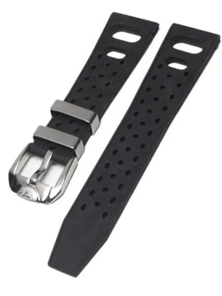Squale Matic OEM 22mm Black Tropic Rubber Dive Watch Strap #Matic-TROP-Black