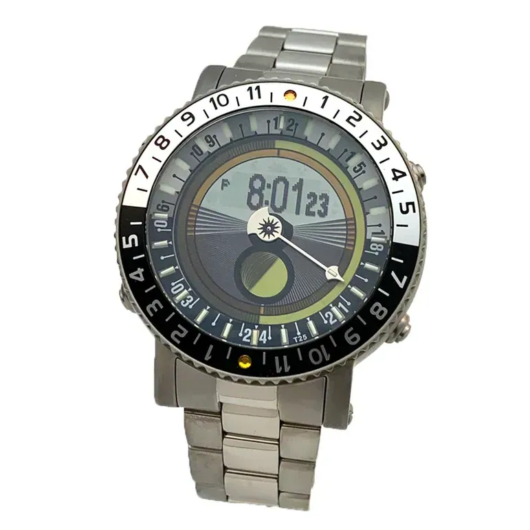 YES V7 Titanium World Time Watch with Titanium Bracelet #7S-SO-S3