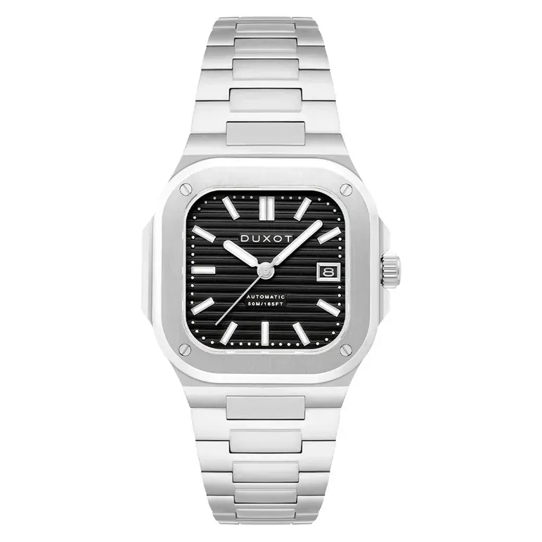 Duxot Quadrata Automatic in Midnight Black #DX-2073-33