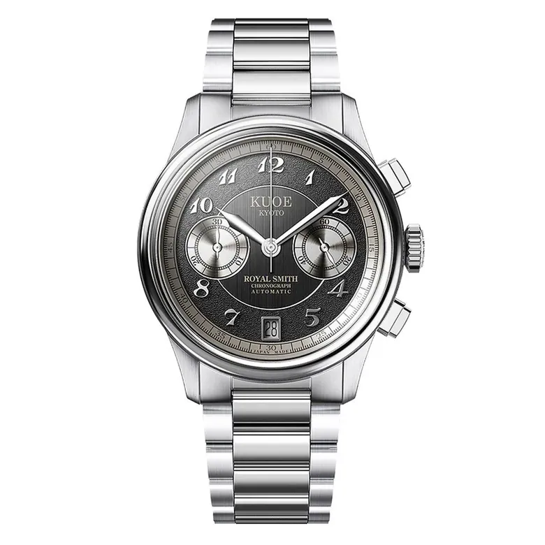 KUOE ROYAL SMITH 90-012 Automatic Chronograph with Grey Dial #RS90012-RPA-FLAT