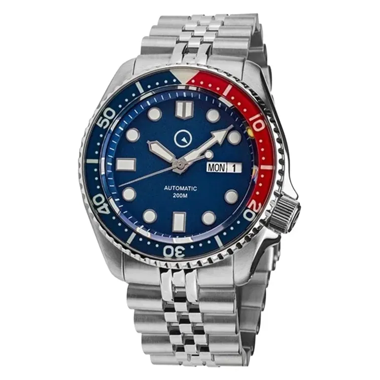 Islander Automatic Dive Watch with Solid-Link Bracelet, AR Sapphire Crystal, and Luminous Sapphire Bezel Insert #ISL-19