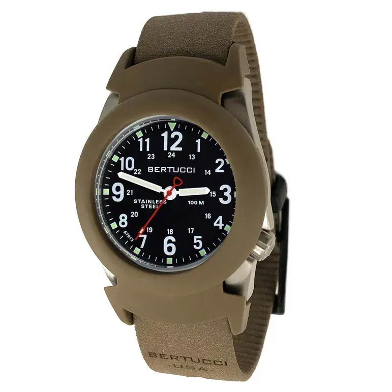 Bertucci Construction King Black Dial Watch with Coyote Strap and Pro-Guard #11116