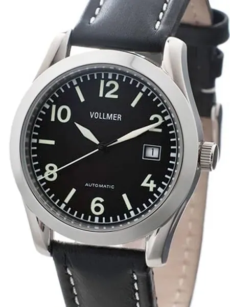 Vollmer V6 Baron Swiss ETA Automatic Aviator Officer Watch with Sapphire Crystal