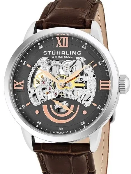 Stuhrling Executive II Semi-Skeleton Automatic Watch with 44mm Case #574.03