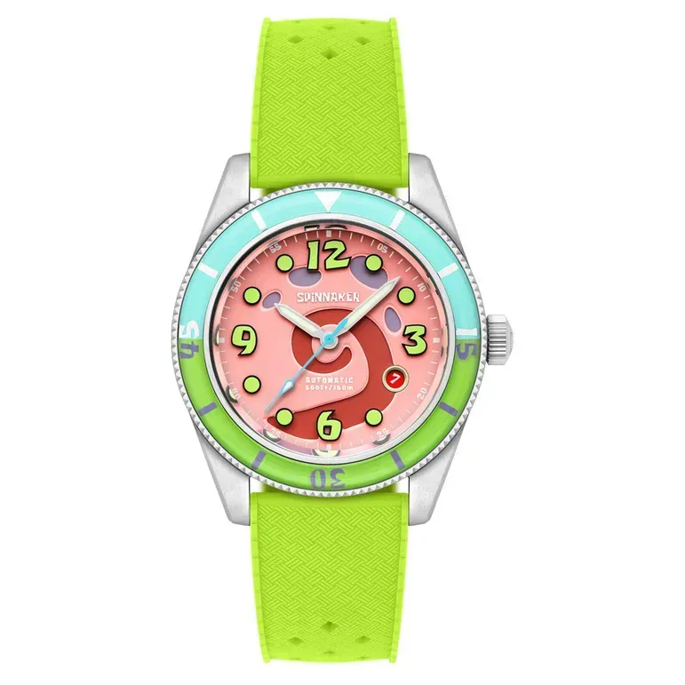 Spinnaker Fleuss Automatic SpongebBob SquarePants Conch Street LE Pink Gary #SP-5151-01